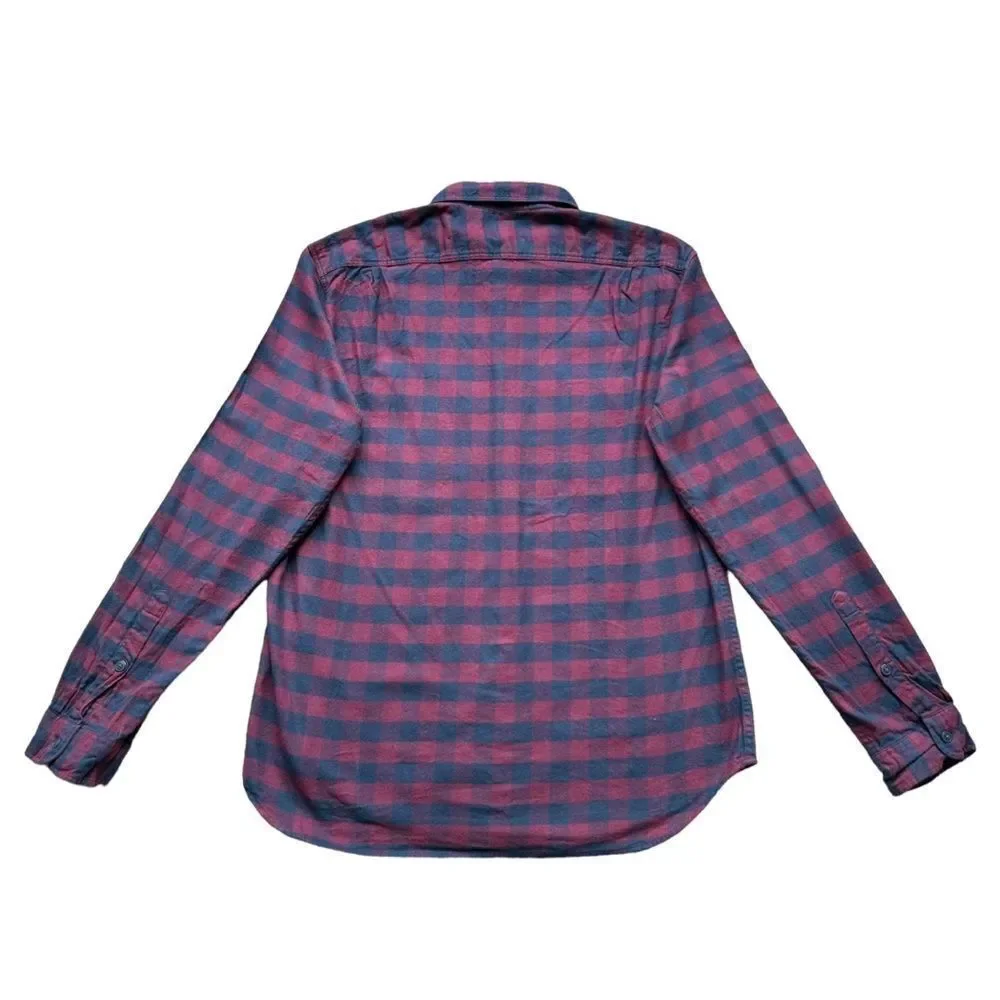 🔃J. Crew Men’s Blue & Red Plaid Long Sleeve Button Down Dress Shirt